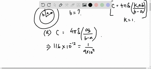a-spherical-capacitor-is-formed-by-two-concentric-spherical-and-conductive-shells-separated-by-vacuum-the-inner-sphere-has-a-radius-of-150-cm-and-the-capacitance-is-116-pf-a-what-is-the-radi-61746