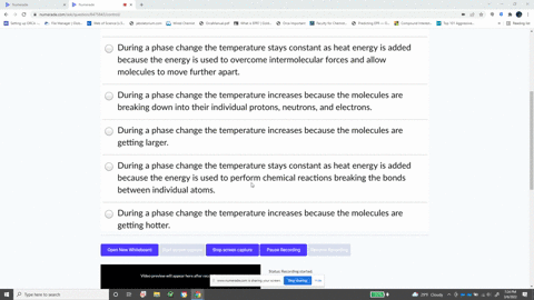which-statement-best-explains-what-is-occurring-during-a-phase-change-from-liquid-to-gas-during-a-phase-change-the-temperature-stays-constant-as-heat-energy-is-added-because-the-energy-is-us-80962