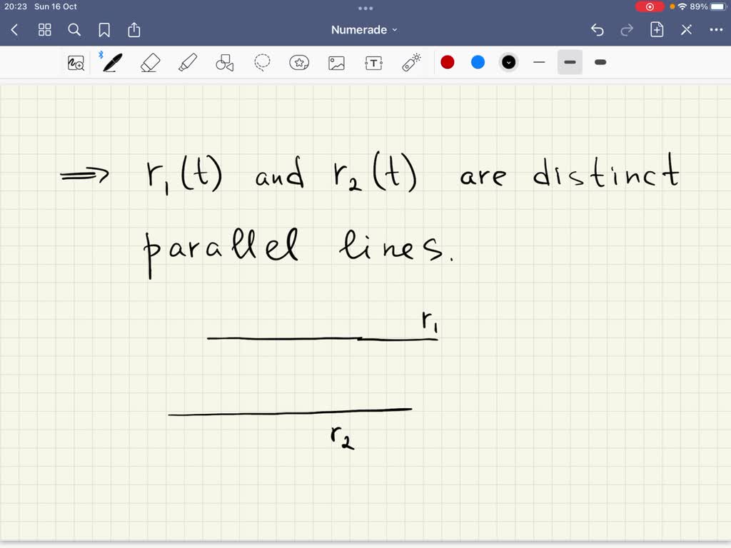 SOLVED: (b) Determine if the lines are distinct parallel lines. If they ...