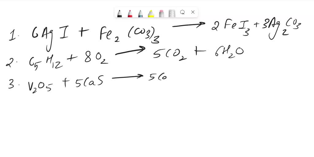 SOLVED Balance the following equations AgI Fe2 CO3 3 Ag2CO3