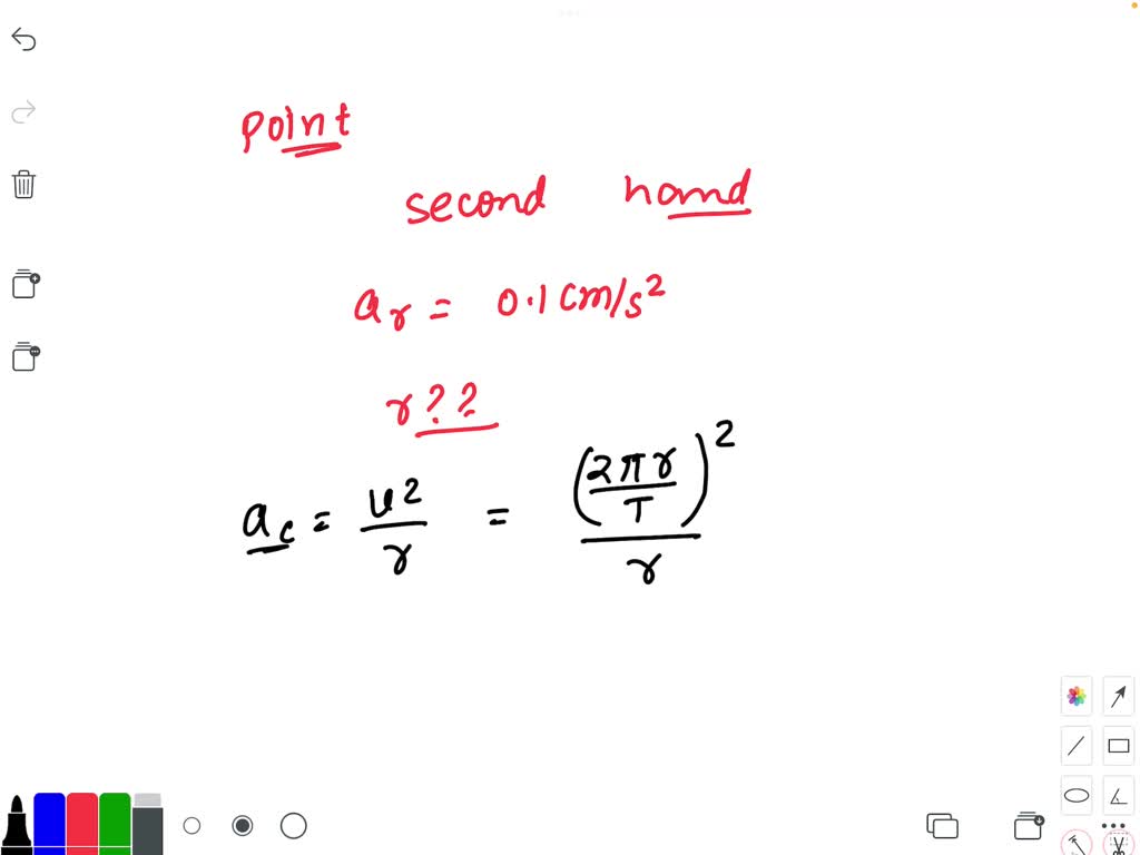 SOLVED A point located on the second hand of a large clock has a