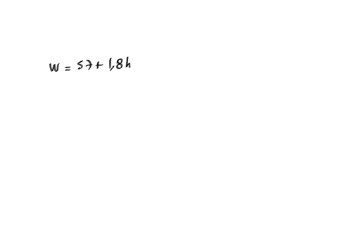 one-estimate-for-the-ideal-body-weight-of-a-woman-is-shown-below-use-this-information-to-answer-parts-a-through-d-linear-model-for-an-estimate-of-the-ideal-weight-of-a-woman-using-w-for-idea-35735