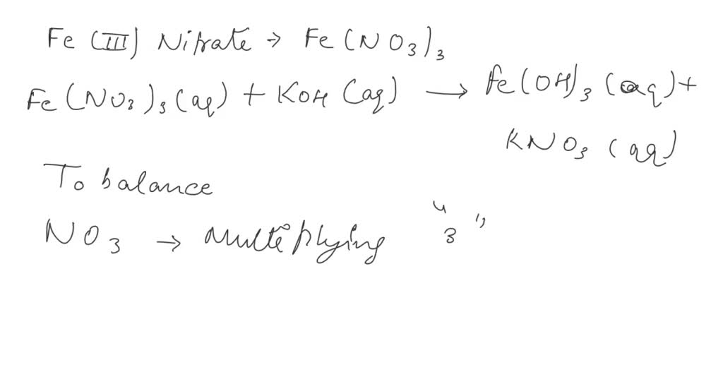 SOLVED When aqueous solutions of iron(III) nitrate and potassium