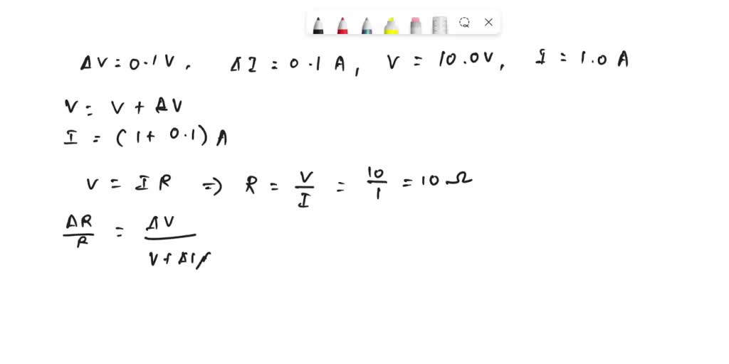 SOLVED A voltmeter has a least count of 0.1 V and an ammeter has a