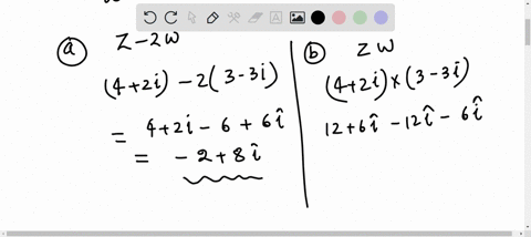 let-2-4-2i-and-w-3-3i-find-in-a-bi-form-a-2-2w-6-zw-c-2-w-67963
