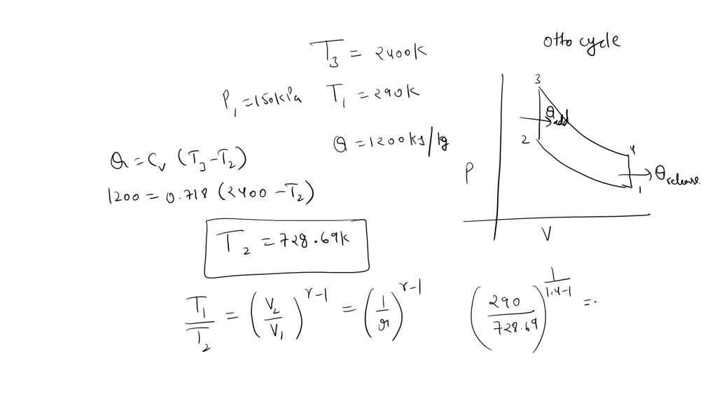 SOLVED: A turbocharged engine (Fig. P10.82) runs in an Otto cycle with ...