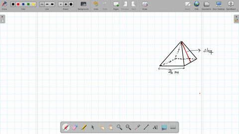 the-roof-of-a-building-is-in-the-shape-of-a-square-pyramid-26m-on-each-side-if-the-slant-height-of-the-pyramid-is-25-m-how-much-will-roofing-material-cost-at-854-per-sq-m-25514
