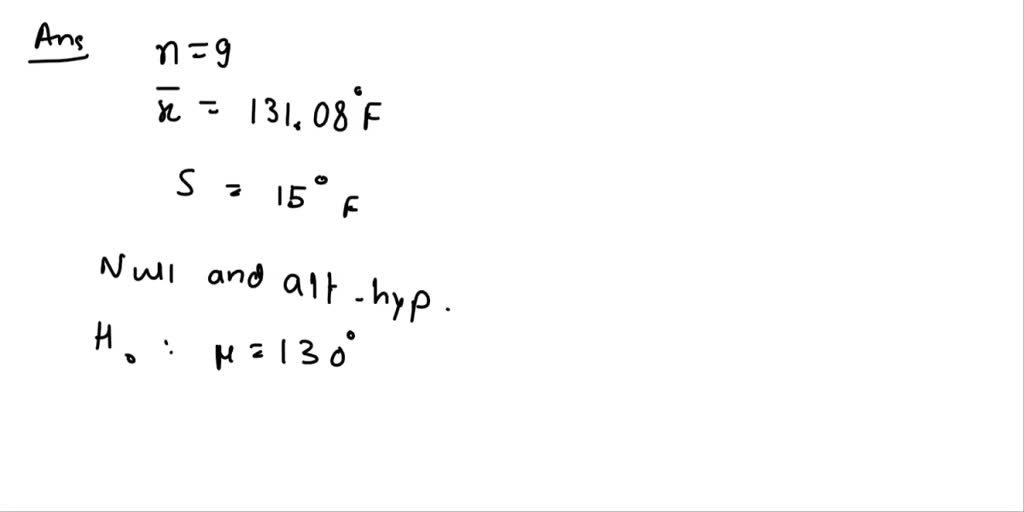 SOLVED A manufacturer of sprinkler systems used for fire protection in ofice buildings claims
