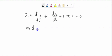 the-differential-equation-of-a-damped-harmonic-oscillator-is-given-in-the-box-below-find-the-range-values-for-the-damping-constant-r-that-will-make-the-motion-be-un-damped-abz-2-044-r4-75x-0-56506