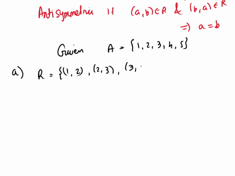 for-each-of-the-following-relations-defined-on-the-set-12345-determine-whether-the-relation-is-reflexive-irreflexive-symmetric-antisymmetric-andor-tran-sitive-please-explain-your-answers_-a-42334