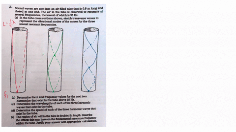 closed-at-one-end-the-air-in-the-tube-is-observed-to-resonate-at-several-frequencies-the-lowest-of-which-is-95-hz-a-in-the-tube-cross-sections-shownsketch-transverse-waves-to-represent-the-v-68382