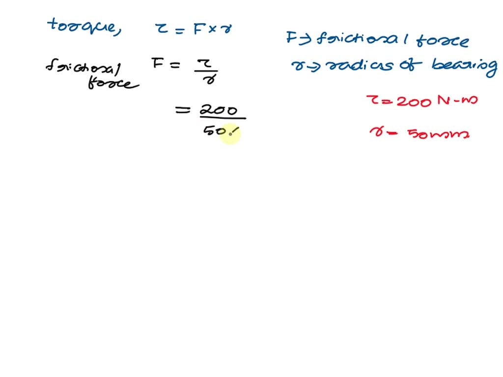 SOLVED An axial load of P = 5 kN is supported by the thrust bearing