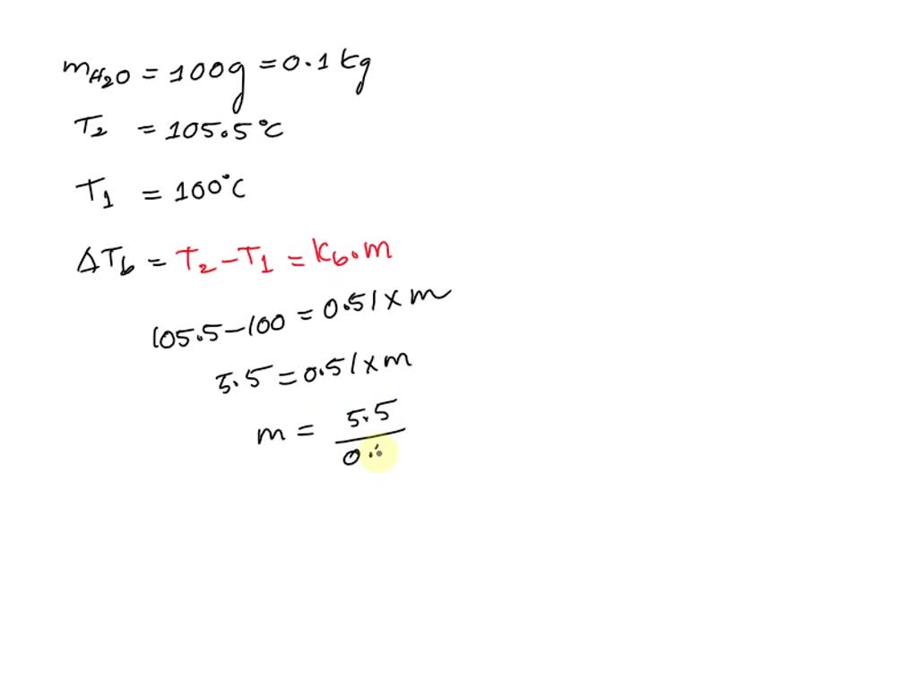 SOLVED The boiling point of pure water is 100.0ÂºC. How many grams of