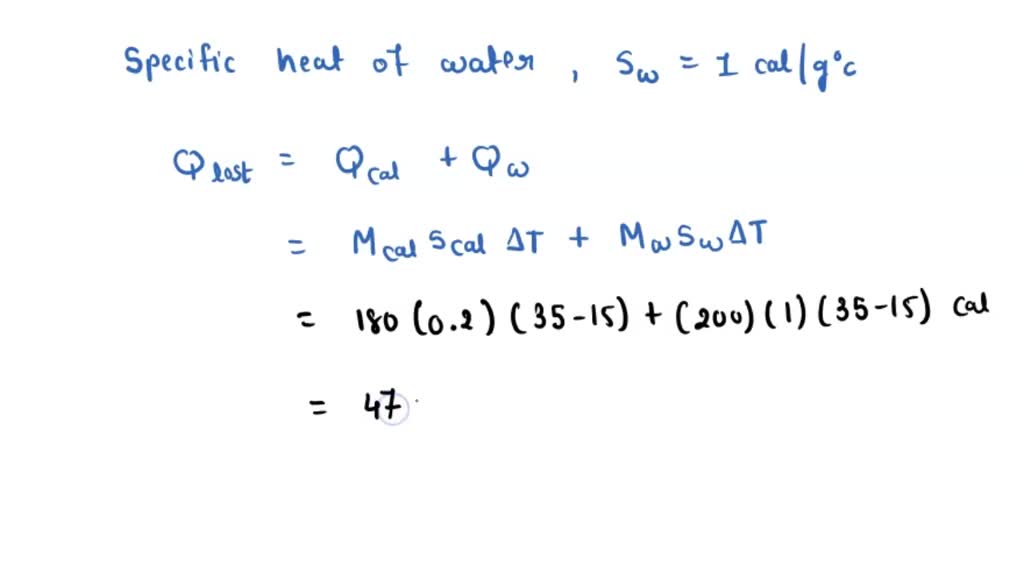 SOLVED Calculate the heat of fusion of ice from the following data Mass of calorimeter and