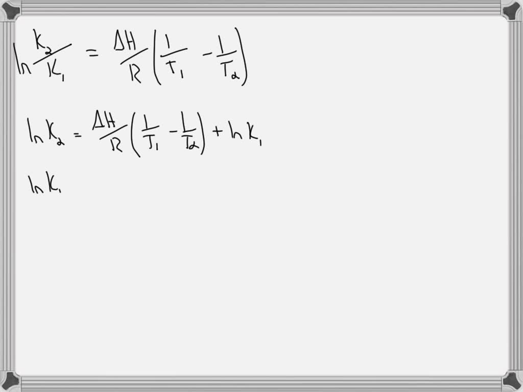 SOLVED: The table below shows the equilibrium constants of a reaction ...