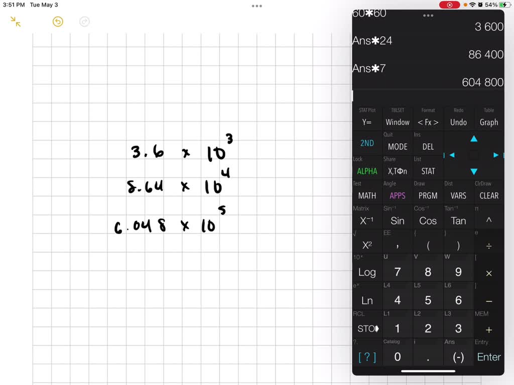 In one 24 hour day there are 86400 seconds what is this...