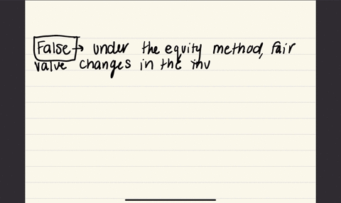 under-the-equity-method-fair-value-changes-in-the-investee-companys-stock-are-not-reflected-in-the-investors-accounting-records-true-false