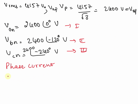 211-a-4157-v-rms-three-phase-supply-is-applied-to-a-balanced-y-connected-three-phase-load-consisting-of-three-identical-impedances-of-483687-taking-the-phase-to-neutral-voltage-van-as-refere-84486