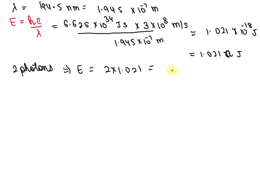 SOLVED In a process called multiphoton absorption requiring a very