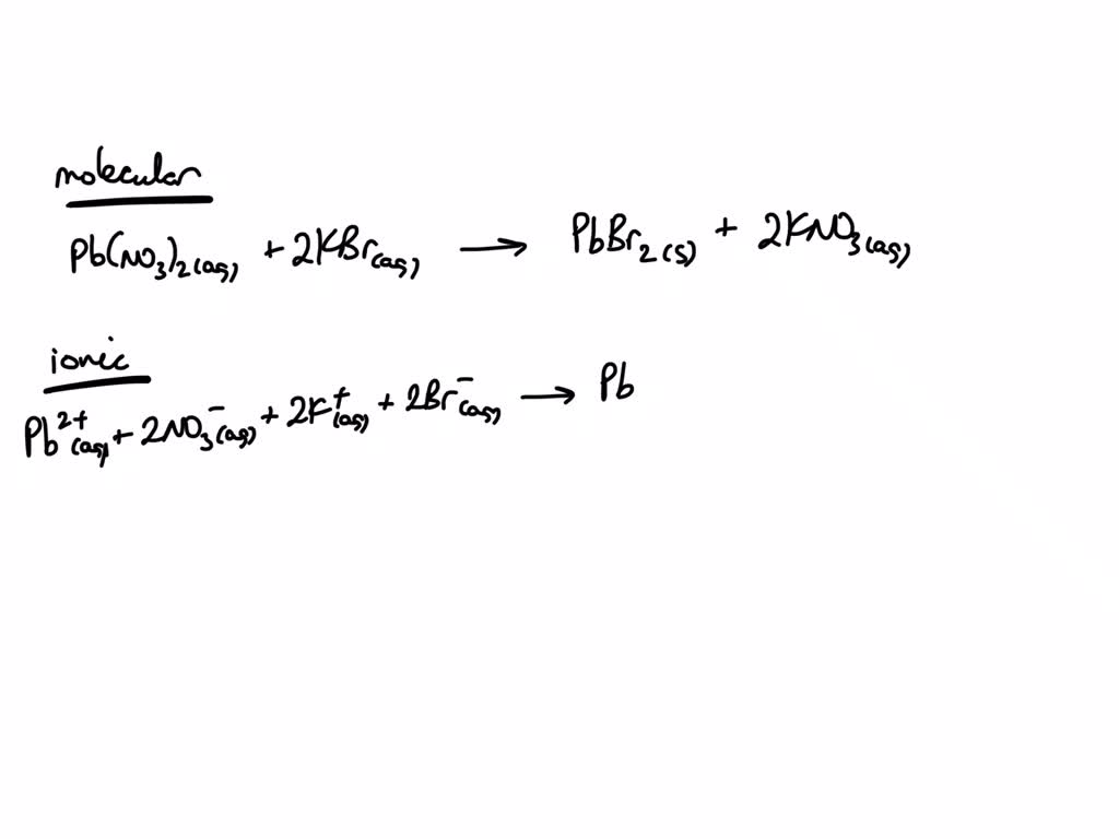 SOLVED 2.Aqueous solutions of aqueous lead(II) nitrate and sodium