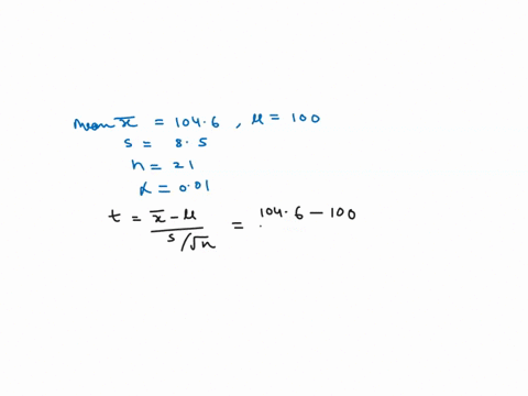 to-test-ho-h4-100-versus-hz-04100-simple-random-sample-size-of-n-21-is-obtained-from-population-that-is-known-to-be-normally-distributed_-answer-parts-a-d-b8-click-here-to-view-the-t-distrib-68627
