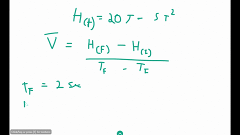the-height-in-meters-of-a-golf-ball-t-seconds-after-it-has-been-hit-into-the-air-is-given-by-ht-20t-5t2-determine-the-following-a-the-average-vertical-velocity-of-the-ball-during-the-first-t-90198