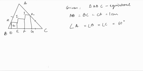 question-5-marks-consider-the-dlagram-below-where-we-have-squares-drawn-inside-an-equilateral-triangle-with-sides-of-length-im_-note-the-diagram-not-necessarily-drawn-scale-the-smallest-squa-09326