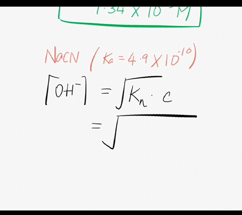 which-010-m-solution-will-have-the-largest-concentration-of-hydroxide-ion-01-nhz-kb-of-nh3-1810-5-02-nacn-ka-of-hcn-4910-10-nacioz-ka-of-hcio2-1710-nahico3-kb-of-hco3-2310-8-12433