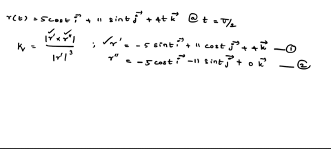 find-the-curvature-and-the-radius-of-curvature-at-the-stated-point-r-5-cos-t-i-11-sin-tj4k-2-enter-the-exact-simplified-answers-edit-edit-42424
