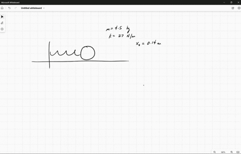 a-sphere-of-mass-m-45-kg-can-move-across-a-horizontal-frictionless-surface-attached-to-the-sphere-is-an-ideal-spring-with-spring-constant-k-27-nm-at-time-t-0-the-sphere-is-pulled-aside-from-06109