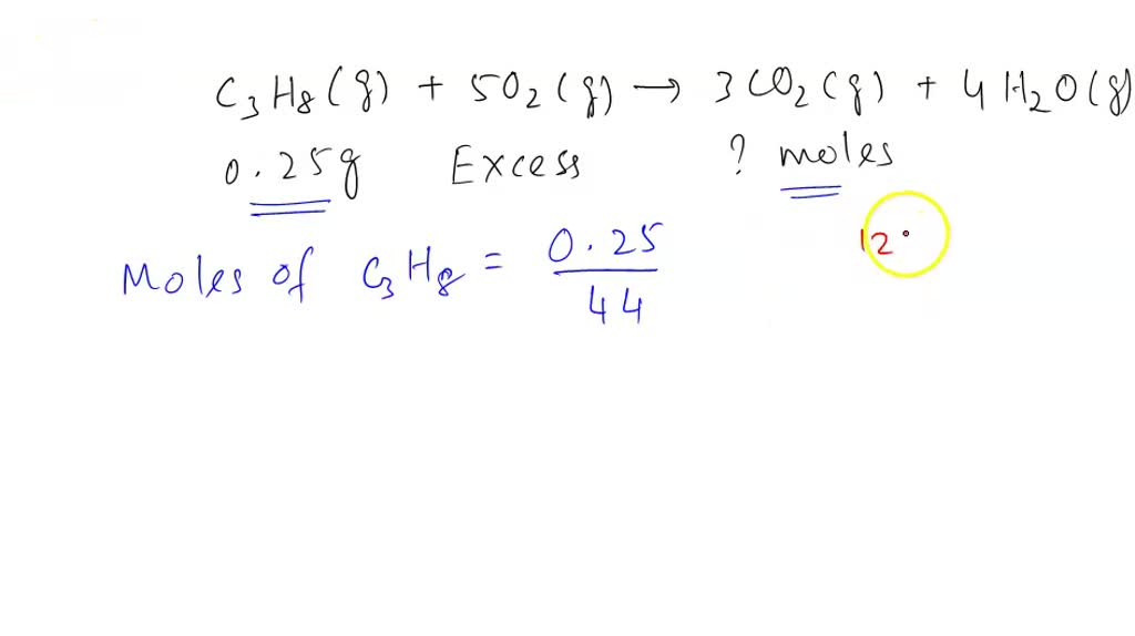 SOLVED: 1. The combustion of propane is carried out according to the ...