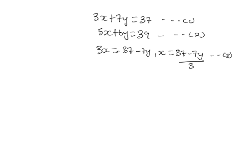 solve-the-following-pair-of-linear-equations-by-substitution-method-iii-3x-7y-375x-6y-39-36283