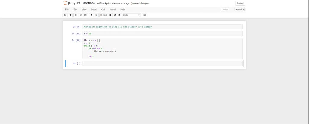 draw a Flowchart to find all the divisor of a number.