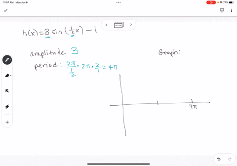 find-and-state-the-amplitude-and-period-length-for-the-function-hx-3-sin-x-1-and-then-graph-one-complete-period-be-sure-to-label-the-highest-and-lowest-_-graph-points-on-the-83483