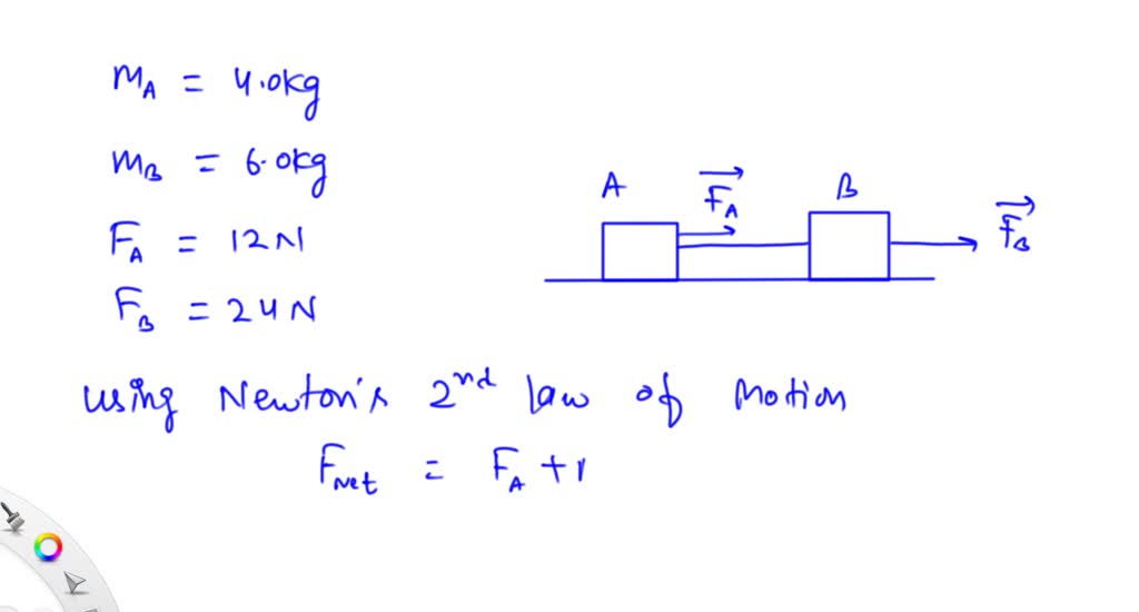 Two Blocks In Fig 3 37 Forces Act On Blocks A And B Which Are