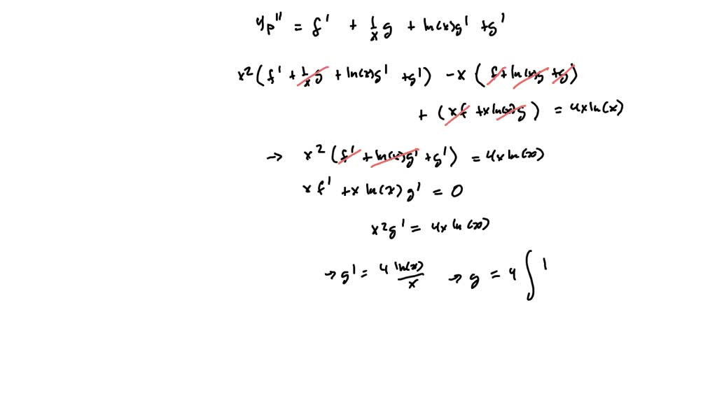 Solved Find A General Solution To The Differential Equation X2y′′ − Xy