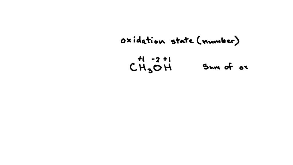 SOLVED Calculate the oxidation state of carbon in CH3OH