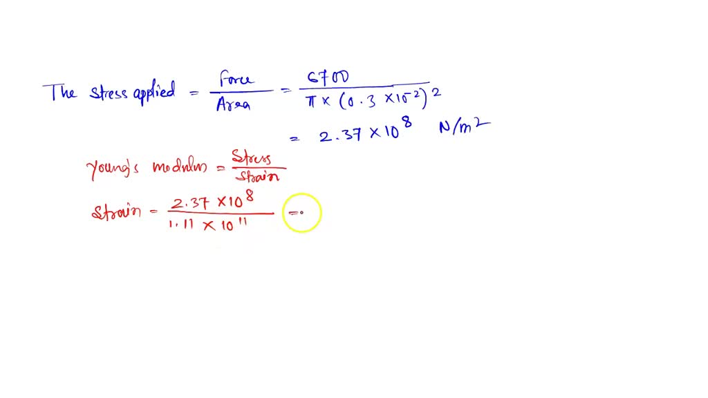 SOLVED A copper (Young's modulus 1.1 x 1011 N/m2) cylinder and a brass (Young's modulus 9.0 x