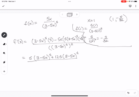 suppose-that-fx5x3-5x5-find-an-equation-for-the-tangent-line-to-the-graph-of-f-at-x1