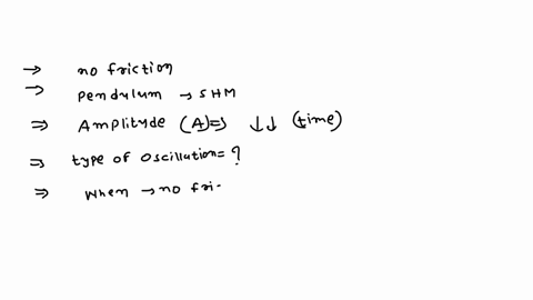 when-there-is-no-friction-in-the-system-pendulum-is-assumed-to-be-undergoing-simple-harmonic-motion-however-once-friction-is-introduced-the-oscillation-amplitude-seems-t0-decrease-with-time-97299