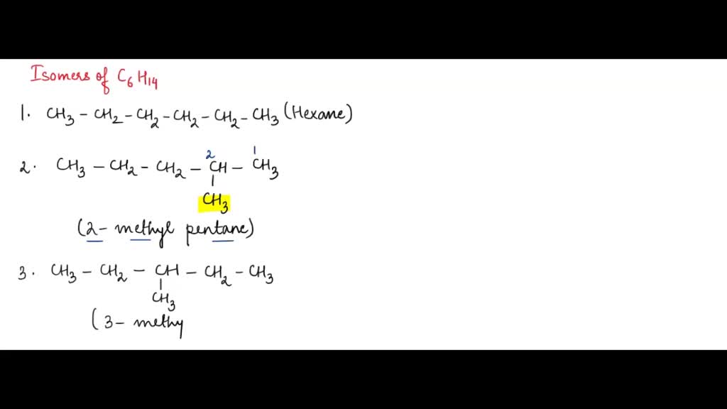 SOLVED: Problem 3: Draw all the isomers of an alkane that has 6 carbon ...