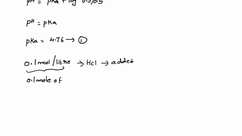 the-ph-of-a-buffer-solution-containing-05-molelitre-of-ch3cooh-and-05-molelitre-ch3coona-has-been-found-to-be-476-what-will-be-the-ph-of-this-solution-after-01-molelitre-hcl-has-been-added-t-15793