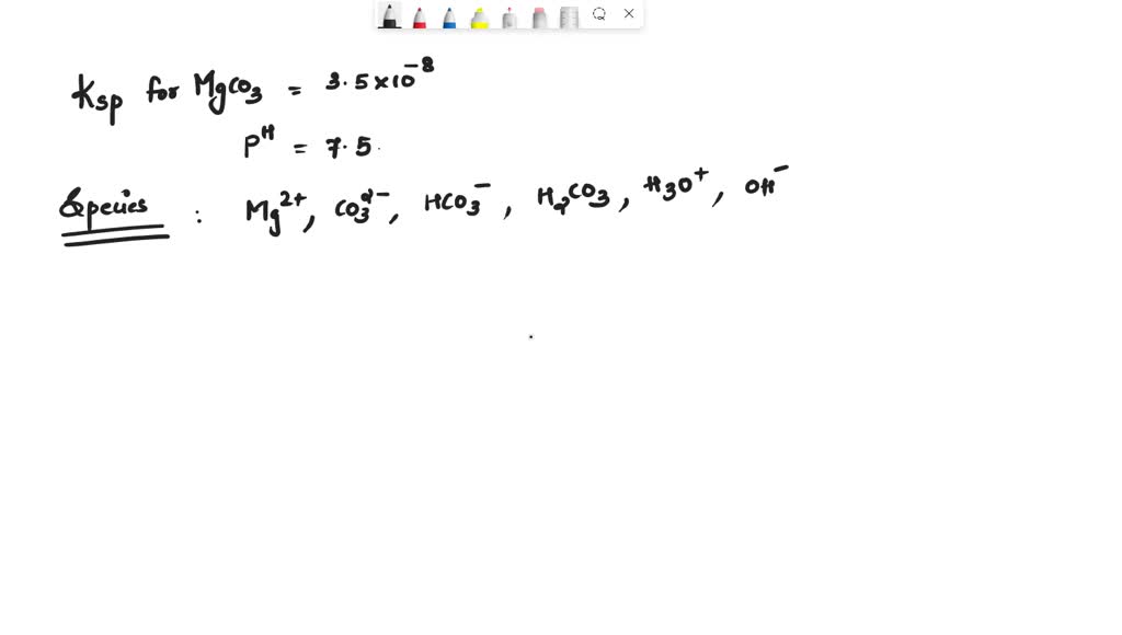 SOLVED Magnesium carbonate is slightly soluble in water. The Ksp for