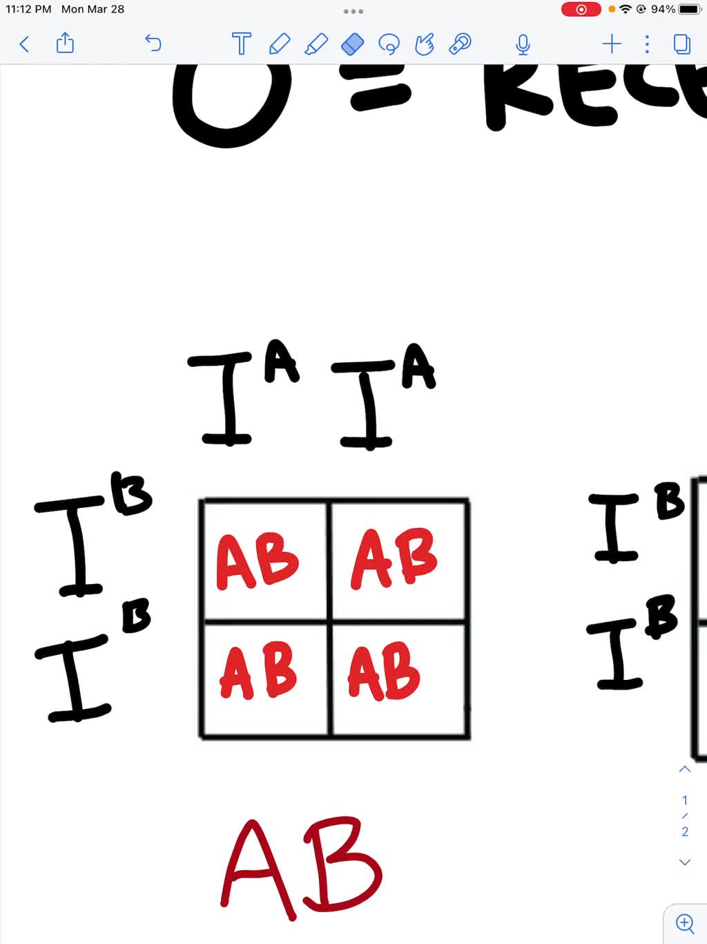 SOLVED: In humans, blood types A and B are codominant to each other and ...