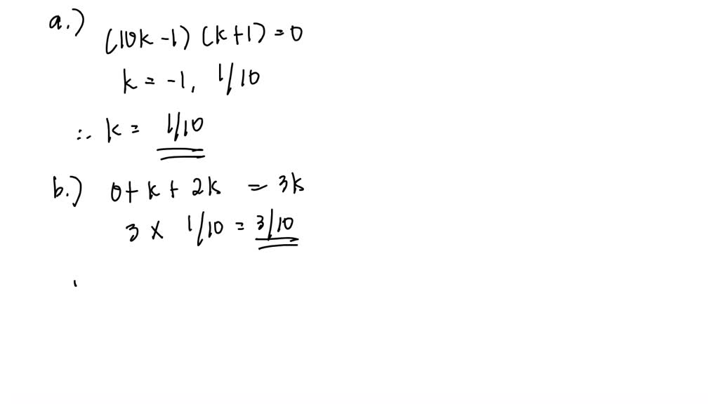 SOLVED: A random variable, X, has the following probability density ...