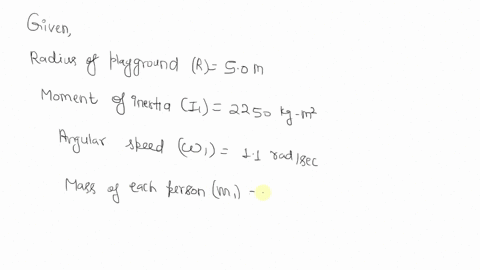 a-50-m-radius-playground-merry-go-round-with-moment-of-inertia-of-2250-kg-m-is-rotating-freely-with-an-angular-speed-of-11-rads_-two-people_-each-having-mass-of-62-kg-are-standing-right-outs-23276