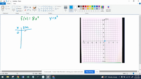 Graph the function f(x) = 8x^2. Plot the vertex. Then plot...