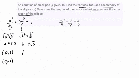 an-equation-of-an-ellipse-is-given-a-find-the-vertices-foci-and-eccentricity-of-the-ellipse-b-det-17-17445