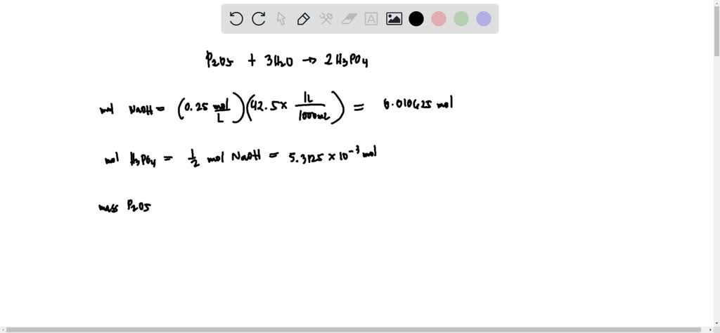SOLVED: A P2O5 sample contains some H3PO4 impurities. A 0.405 g sample ...