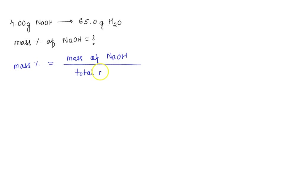 how to calculate mass of sodium hydroxide